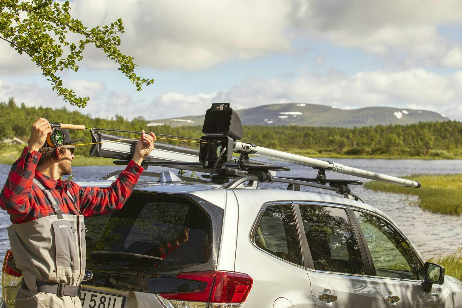 fly fishing rod roof rack