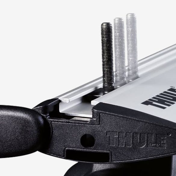 Thule T-Track Adapter bolts inside of T-track on Thule bars