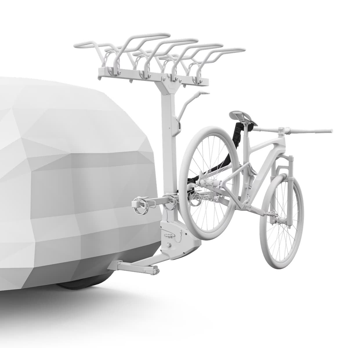 revert bike hold attached to hitch rack