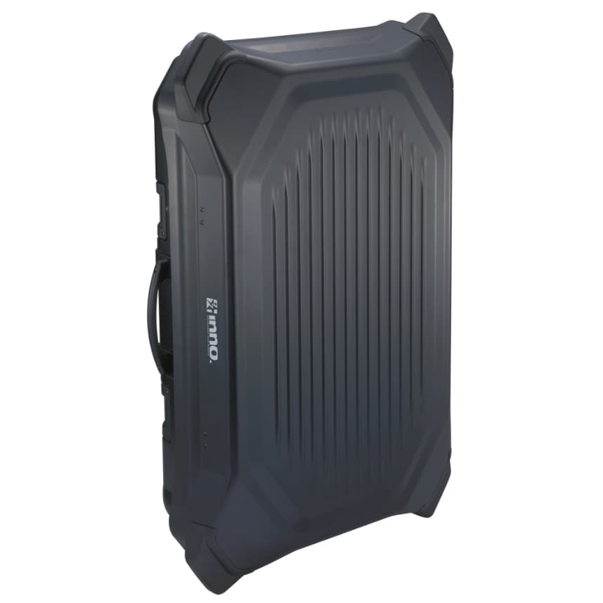 Inno BRL160MBK Gear Carry Cargo box standing vertically on it's side closed on white background