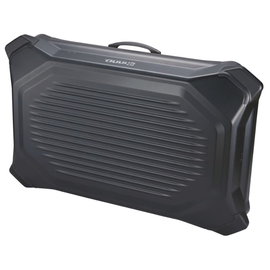 Inno BRL160MBK Gear Carry Cargo box standing on it's side closed up on white background