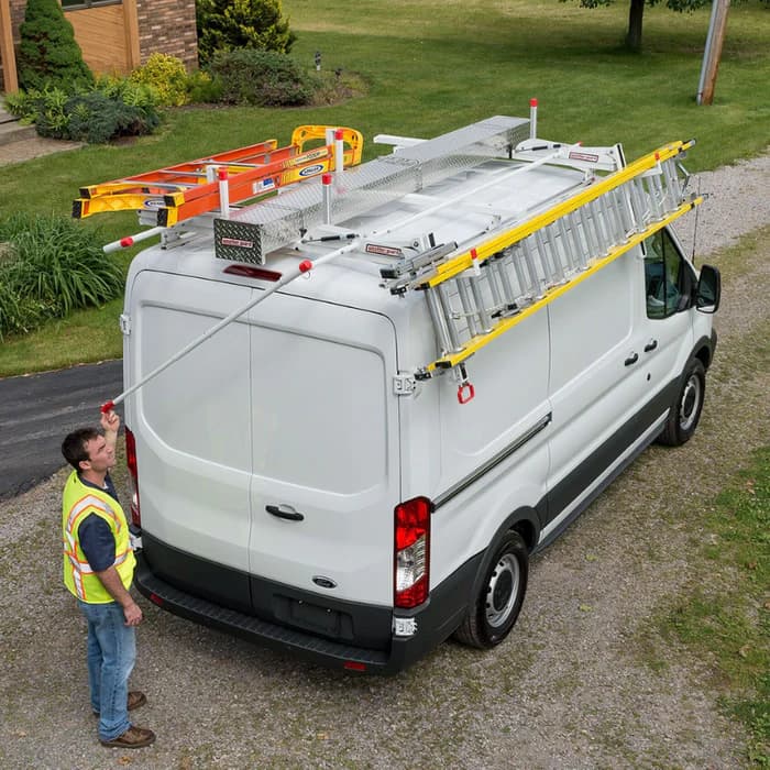 WeatherGuard EZGLIDE2 Drop-Down Complete Van Ladder Rack Operating EZGLIDE2