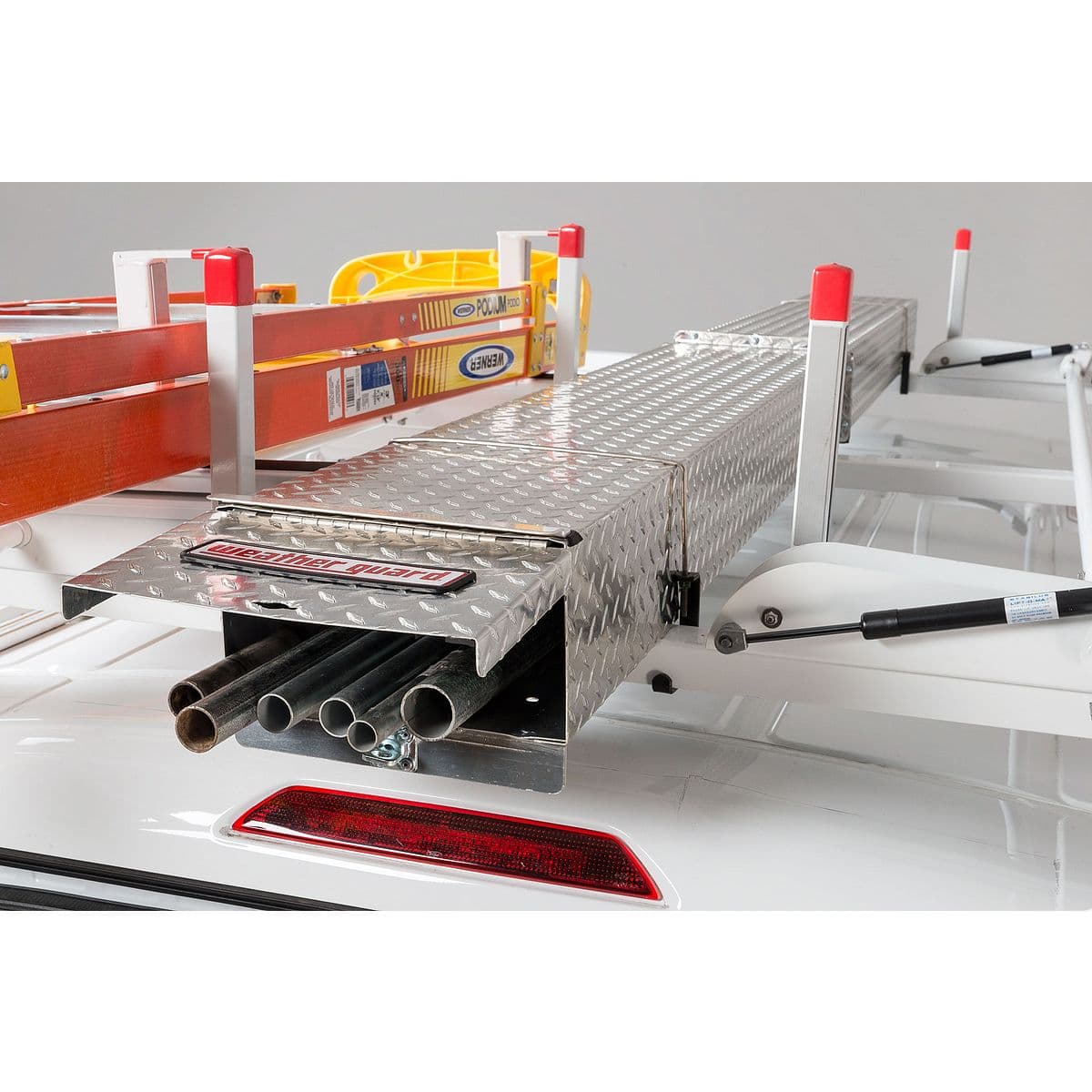 WeatherGuard 237 Diamond-plate Aluminum Conduit Carrier Dimensions