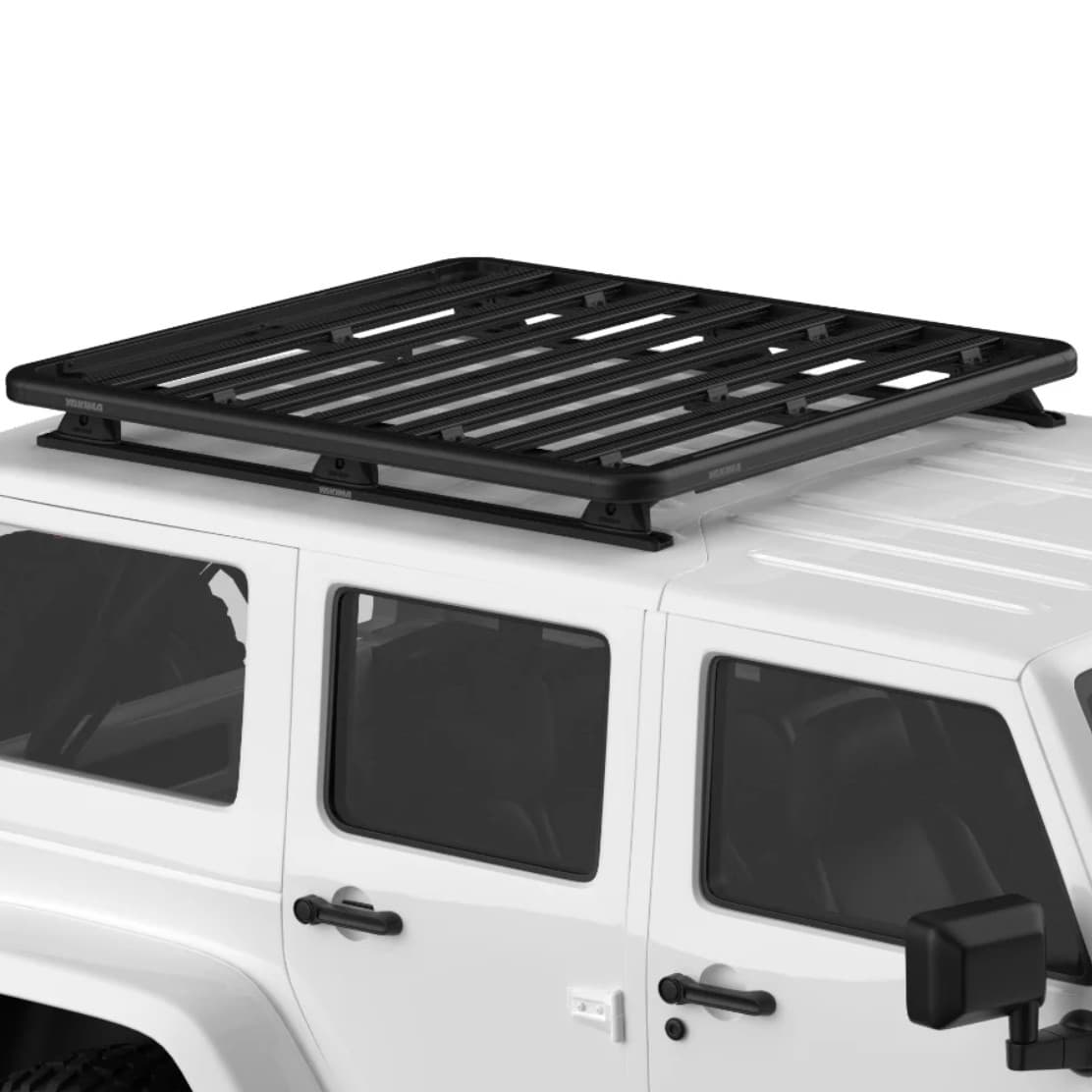 RibCage outfitted with Yakima LockNLoad platform rack on Jeep JK