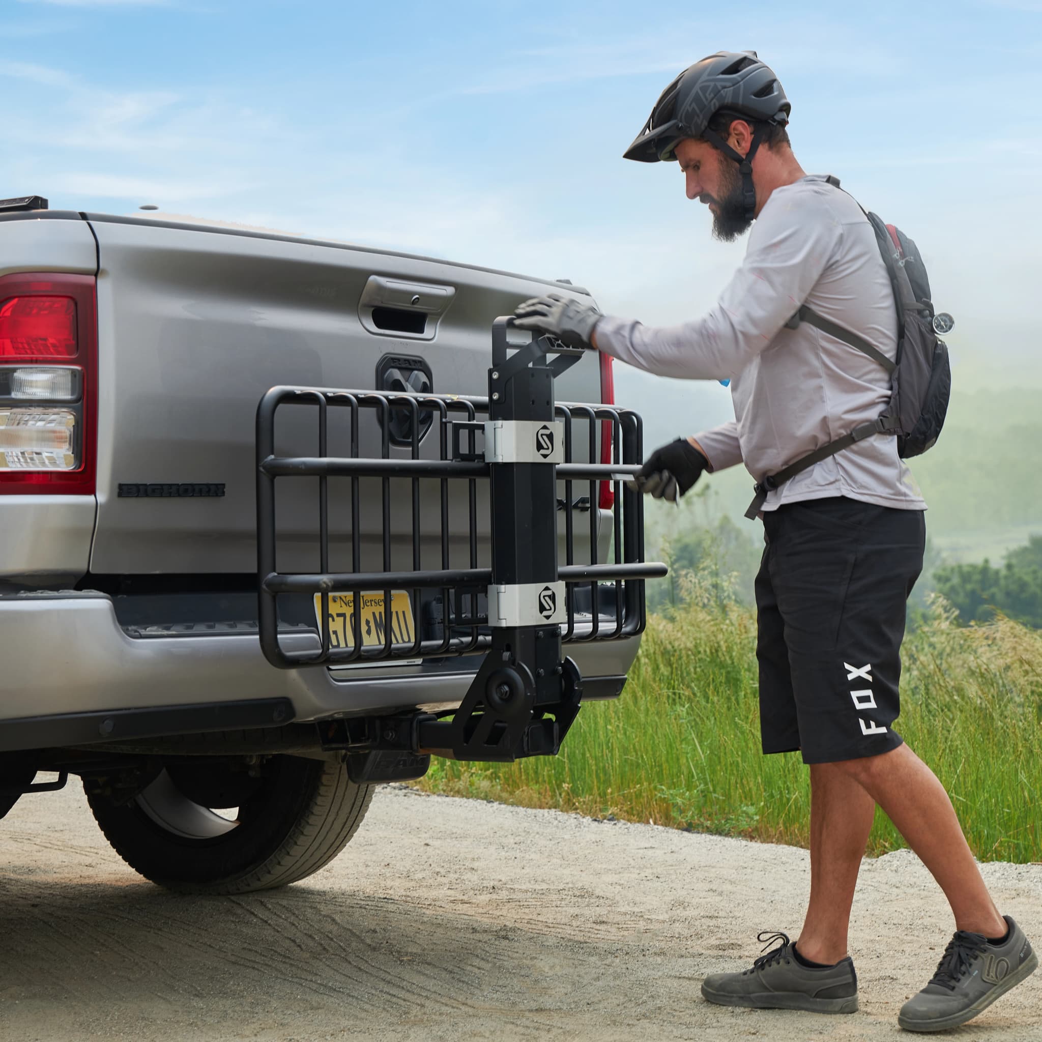 MHS Cargo Basket MHS Hitch Base Folded Up