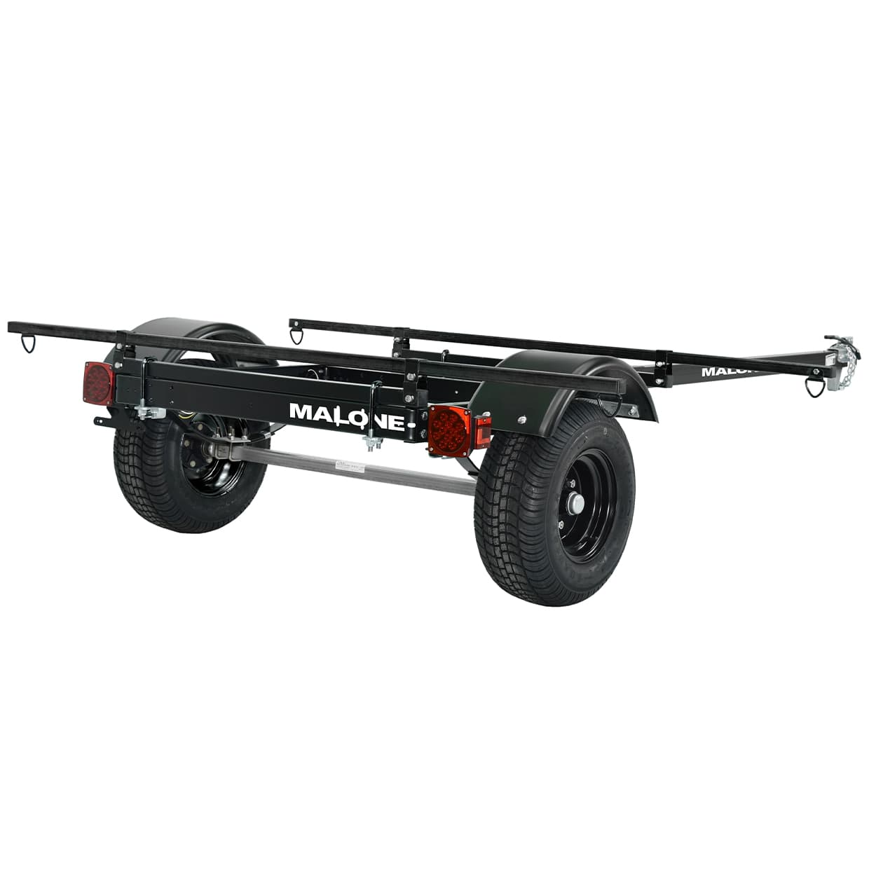 malone mpg444lb-blk lowbed off-road trailer rear side view