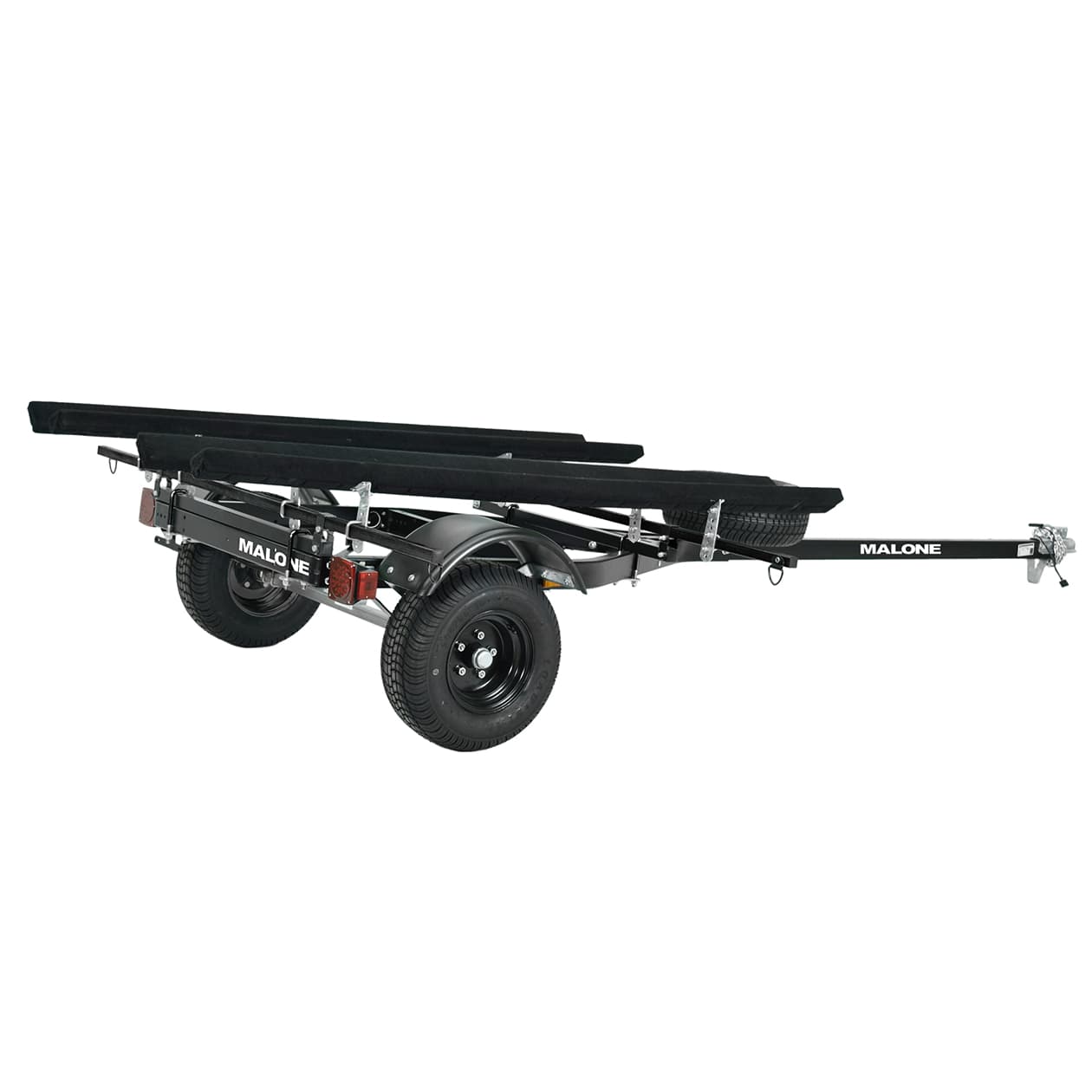 malone MPG444LBB-BLK microsport off-road trailer rear side view