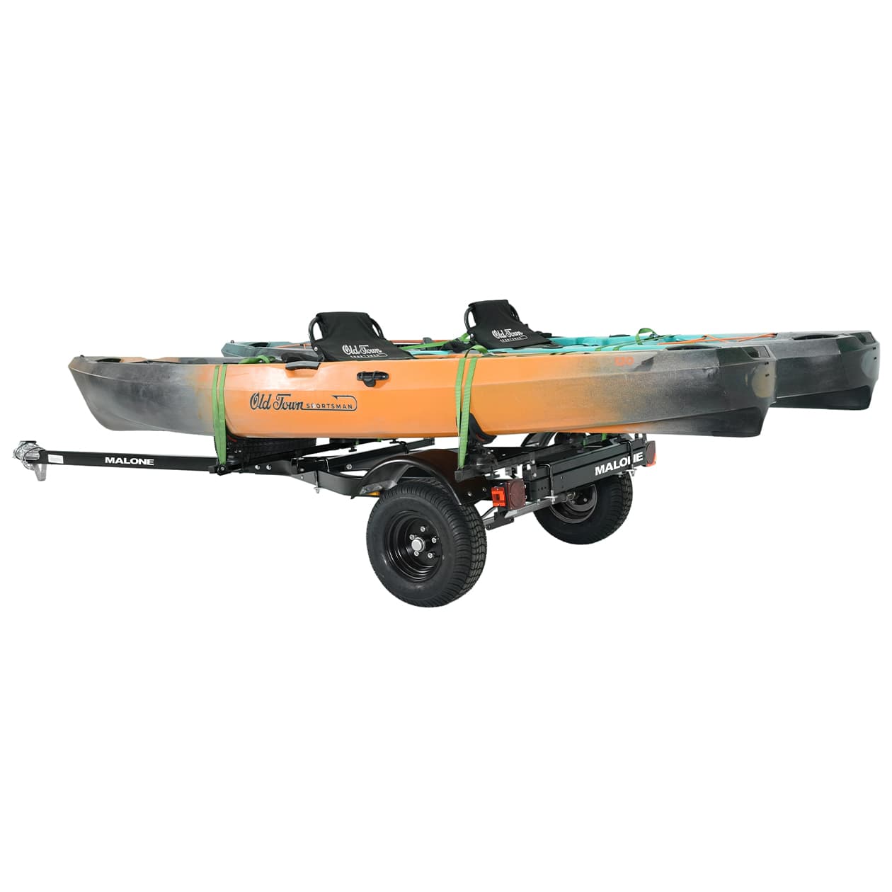malone MPG444LBS-BLK microsport off-road trailer with kayaks side view