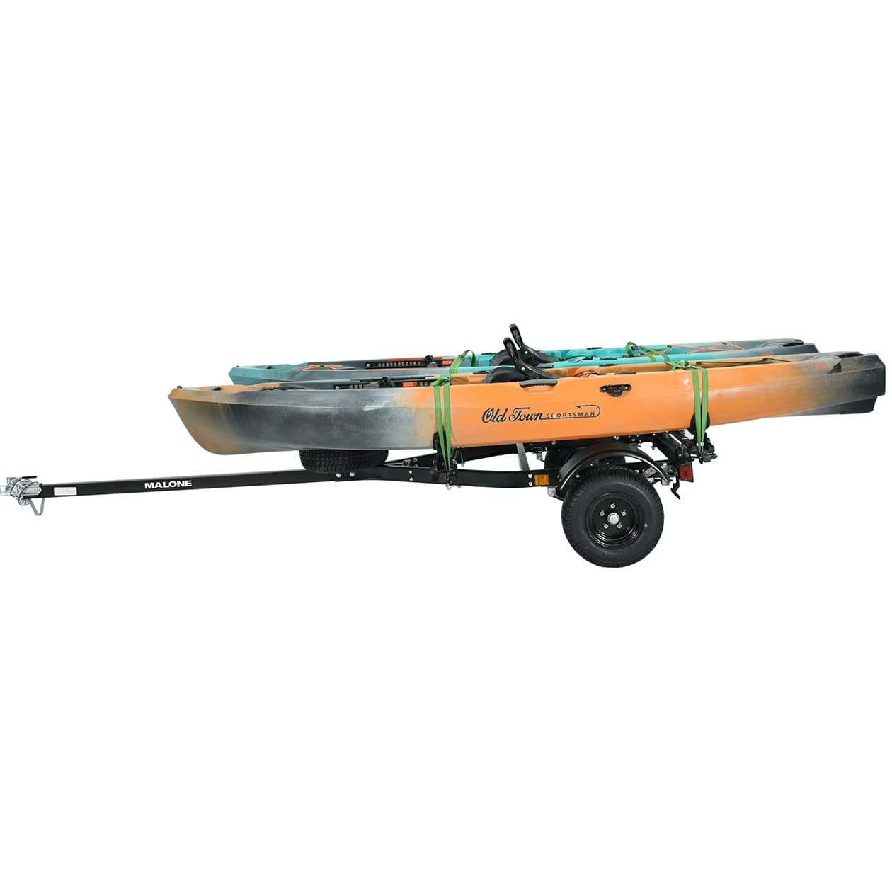 malone MPG444LBS-BLK microsport off-road trailer with kayaks side view 2