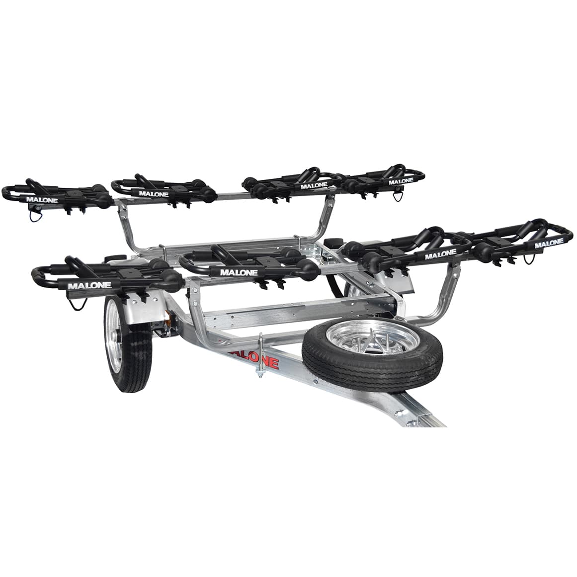 Malone MicroSport Trailer, Spare Tire, 4 FoldAway-J Kayak Package 3