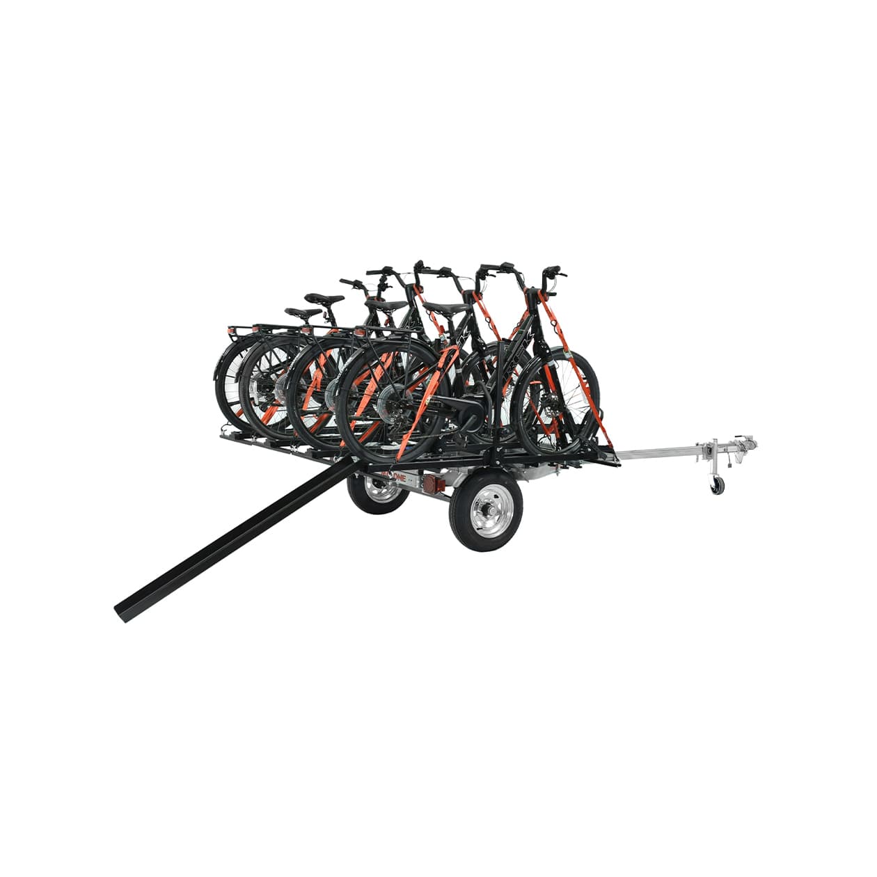 MicroSport™ LowBed™ 4 E-Bike Trailer Package with bike ramp extended out