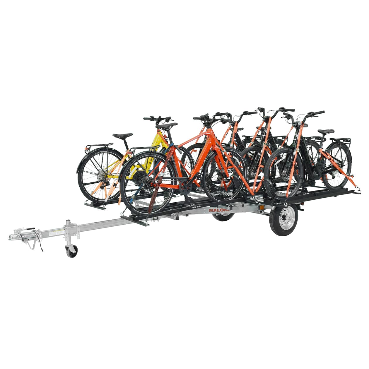MicroSport™ LowBed™ 6 E-Bike Trailer with bikes loaded