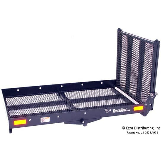 versahaul mobility scooter carrier with ramp locked in up position on white background sideview