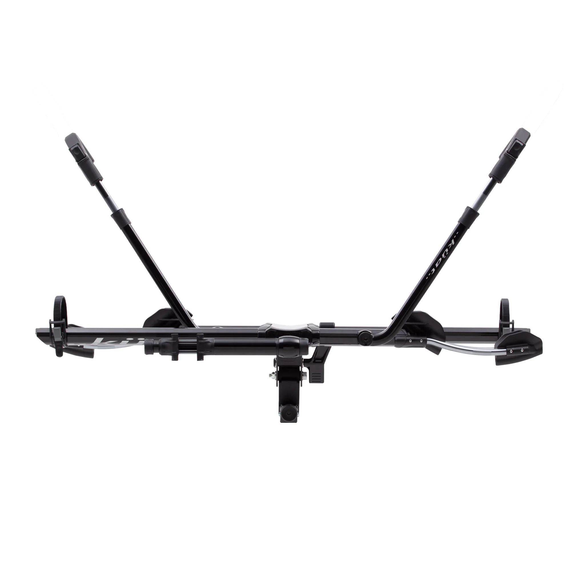 Kuat NV 2.0 Platfom Hitch Mounted Bike Rack Black Front View Hook Arms Deployed