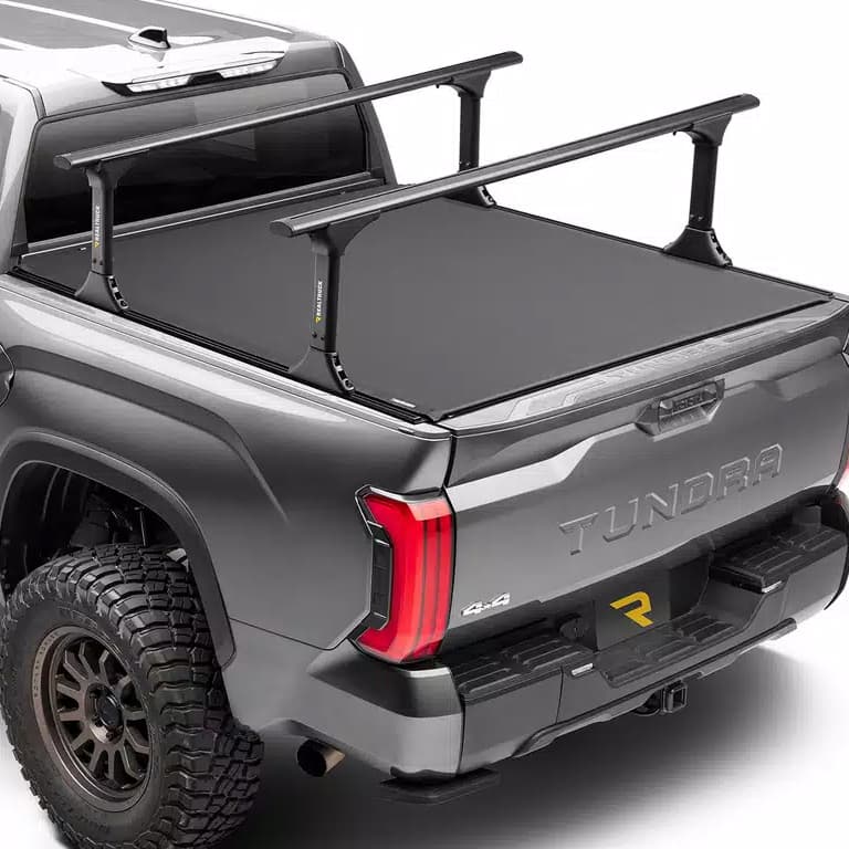 TruXedo Pro X15 TS Soft Roll-Up Tonneau Cover optional elevate truck rack