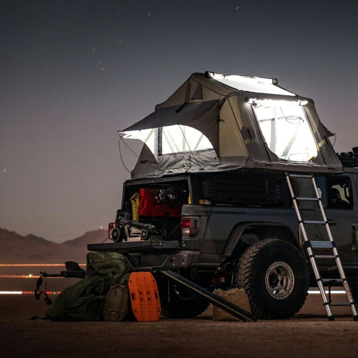 VersaHaul Sport Carrier with Ramp on Jeep camping