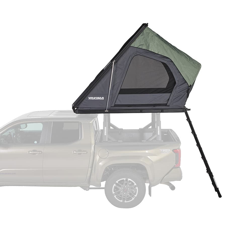 SkyPeak HD tent on back of truck on white background