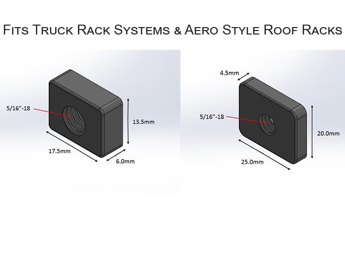 Malone T-Slot Adapter Mounting Kit for Aero Style Crossbars 2