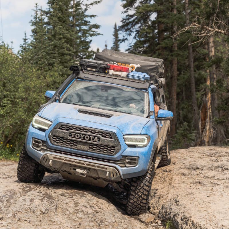 Prinsu Toyota Tacoma Special Edition Platform Roof Rack W/ Desert Air Intake Fitment Fully loaded