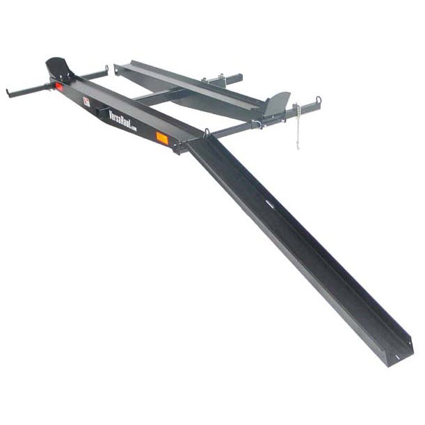 VersaHaul Double Motorcycle Carrier with Ramp extended on white background