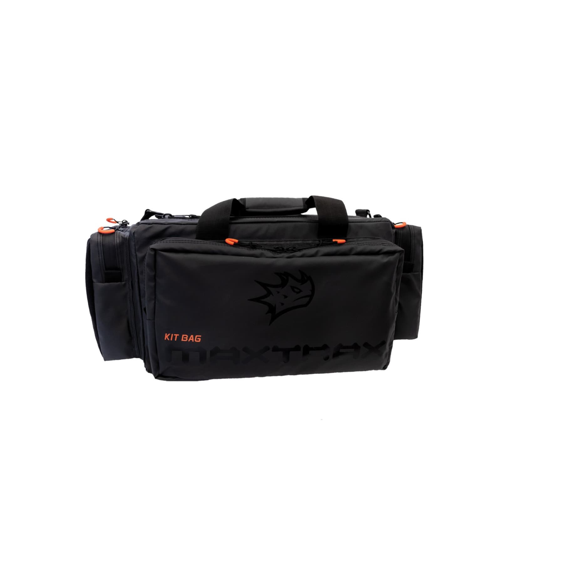 profile view of maxtrax zipped up on white background