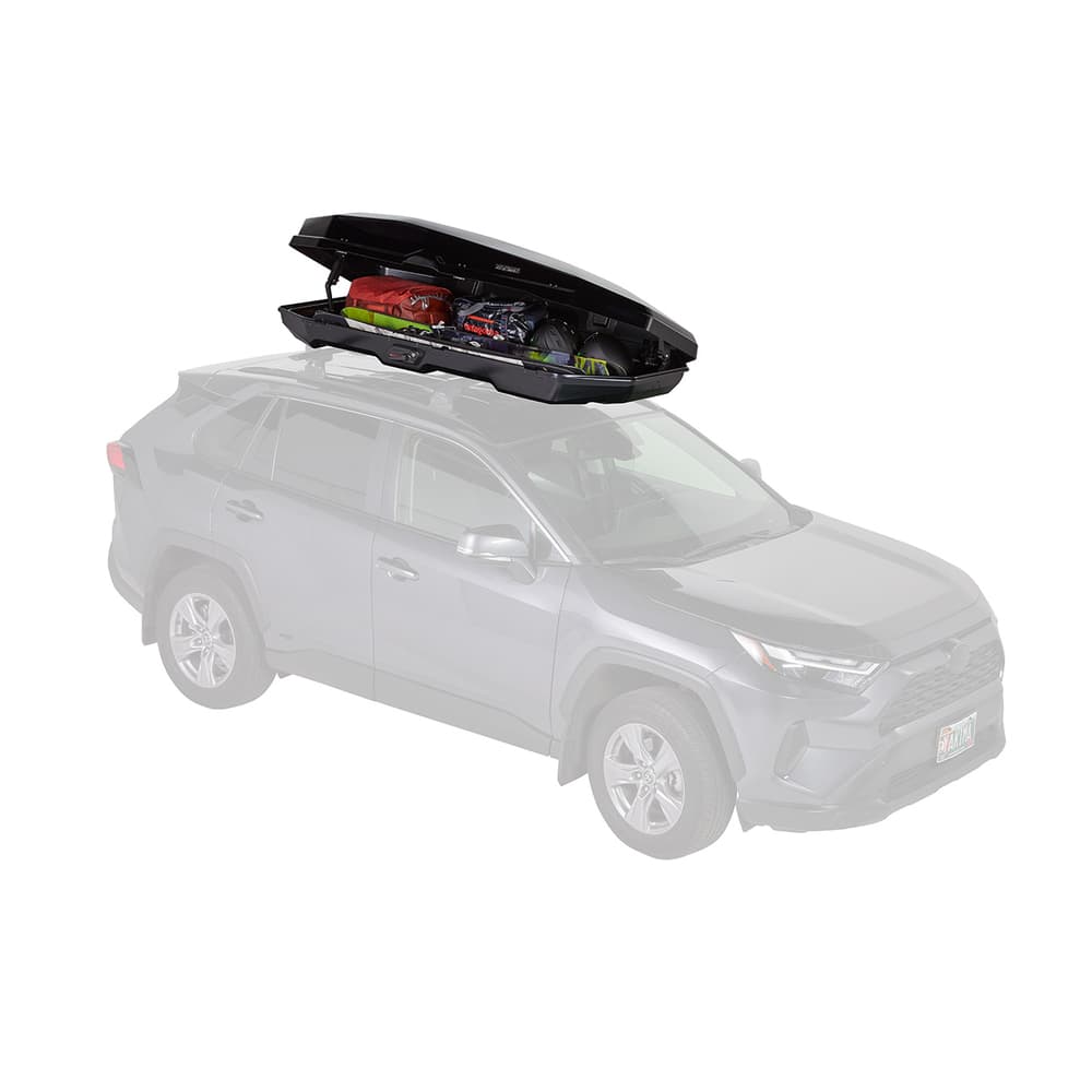 Yakima CBX L open on grayed out SUV on white background