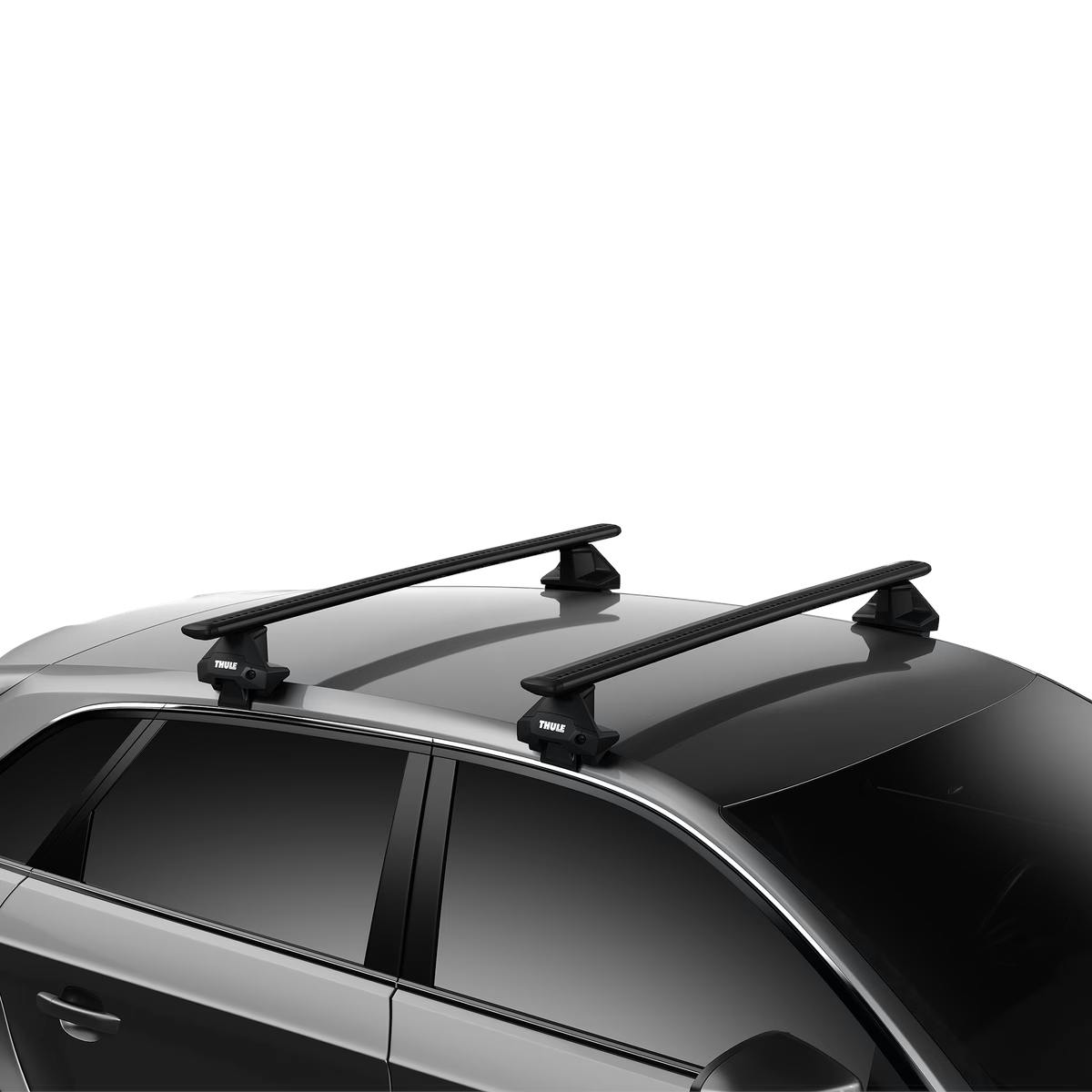Thule 710501c Evo Clamp Car Roof Rack with Black WingBars Load Bars