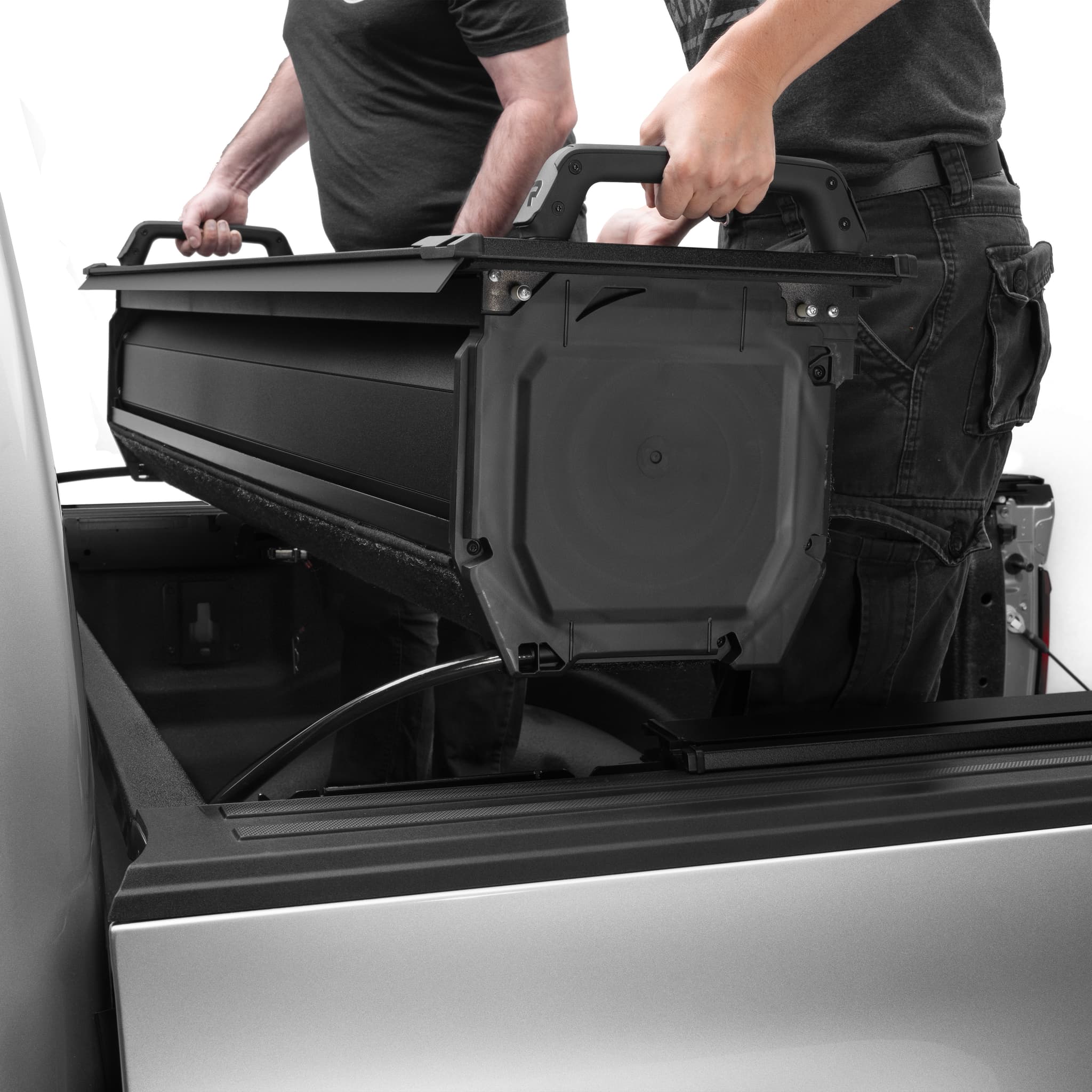 RetraxPro FRC-4000 EZ-OFF Retractable Tonneau Cover Canister Being Inserted