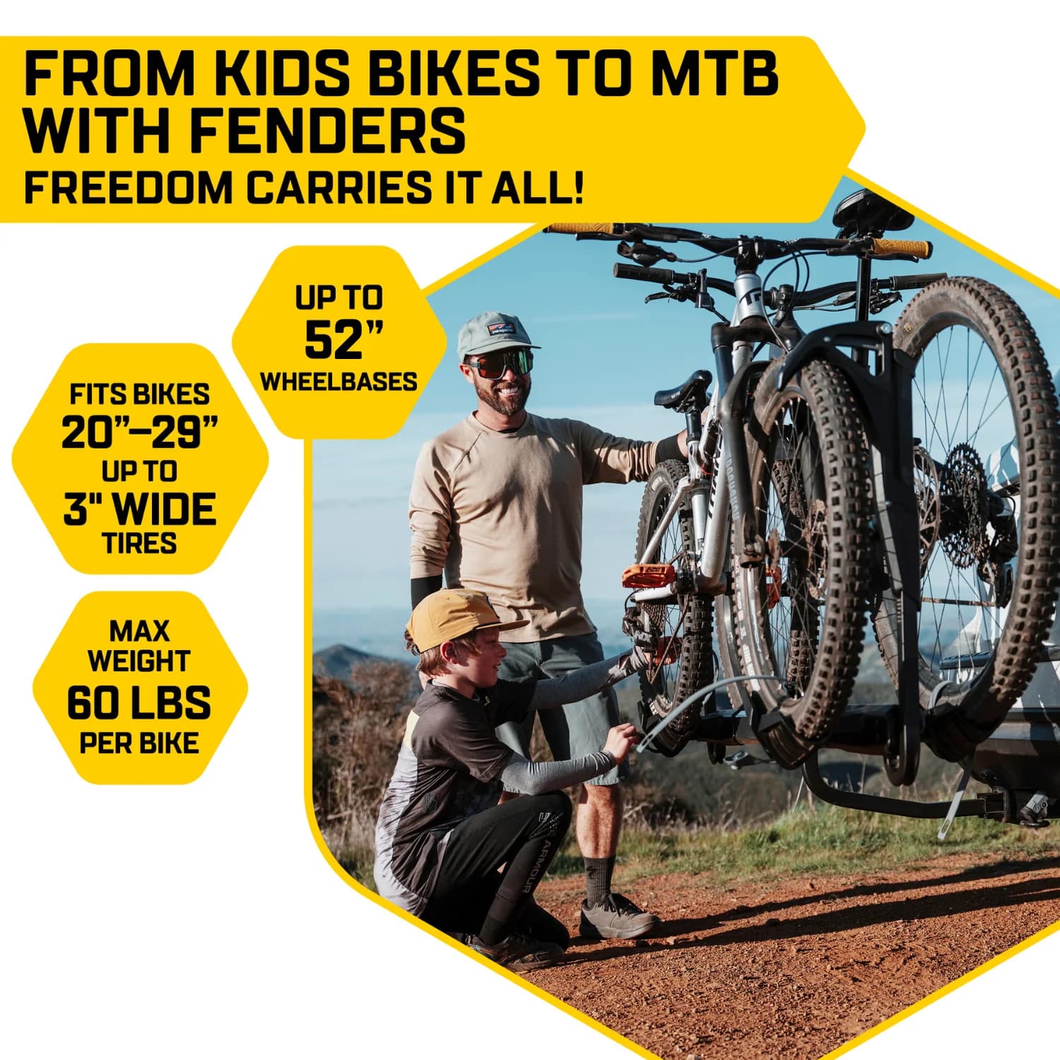 Saris Freedom 4062 Platform bike rack Bike Sizes