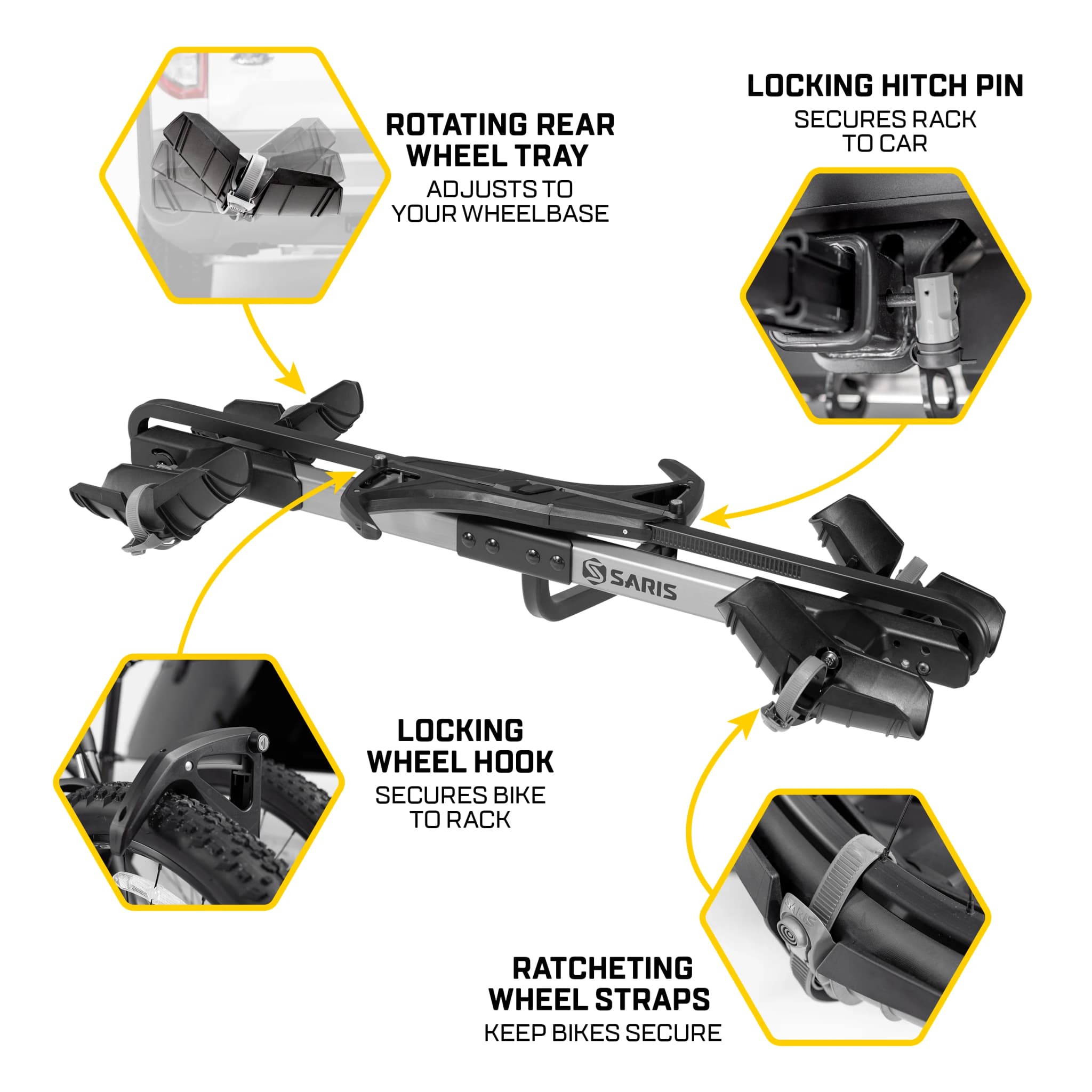 Saris Freedom 4062 Platform bike rack features