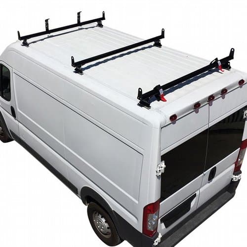 Vantech Ram ProMaster 2013+ - 3 Bar Aluminum Ladder Rack w/Side Stops H3553 2