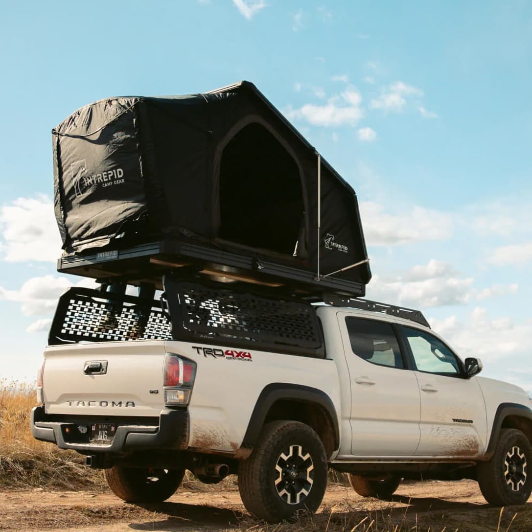 Kuat IBEX Truck Rack System with deployed Tent