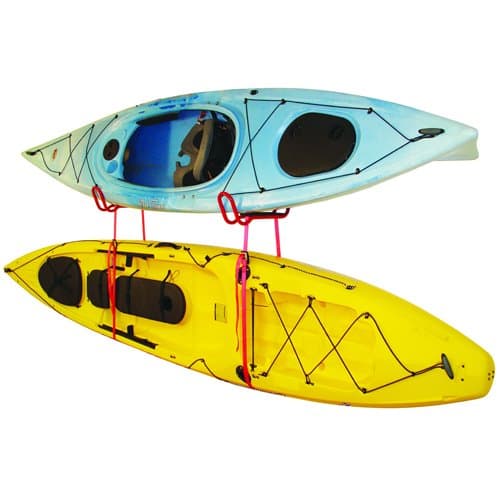 Malone J-Dock Hybrid 2 Kayak Wall Storage Racks for Garages