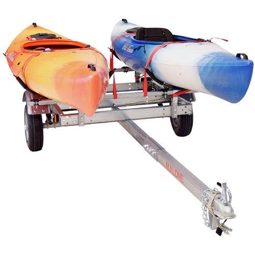 Malone EcoLight Trailer with 2 V-Style Kayak Carriers, Straps