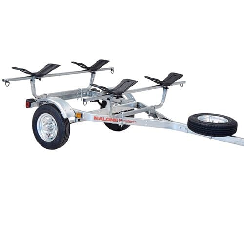 Malone MicroSport Trailer, Spare Tire, 2 SeaWing Kayak Racks 5