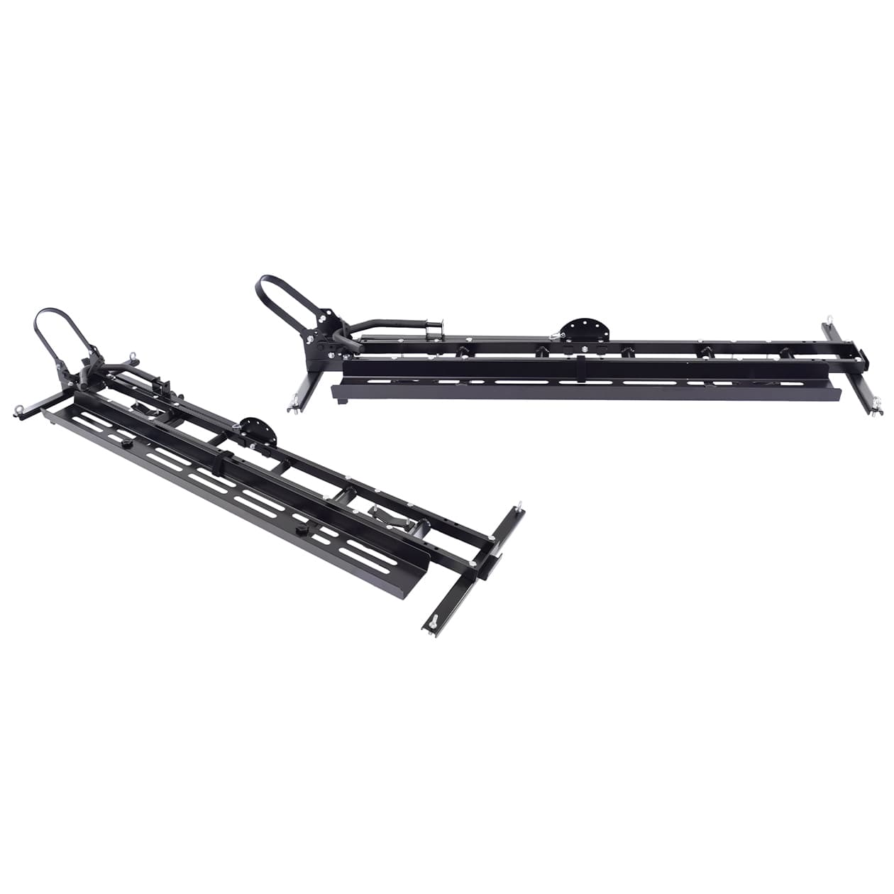 side view of Malone e-Bike racks for trailers on white background