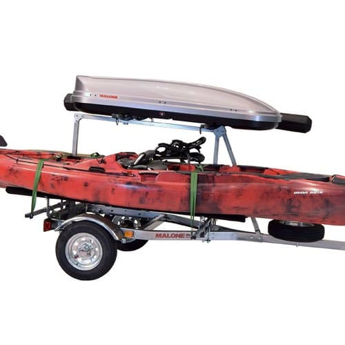 Malone MicroSport 2 Tier LowBed Trailer, 2 Kayak Bunk Kits 4