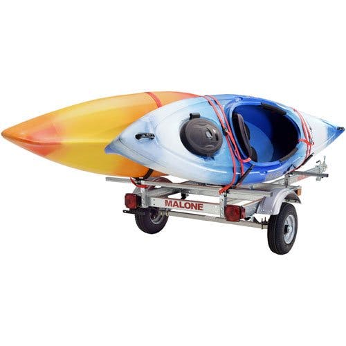 Malone EcoLight Trailer and 2 J-Style Carriers for 2 Kayaks 5
