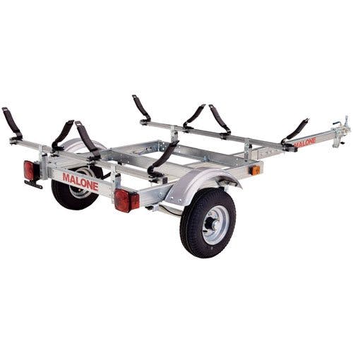 Malone EcoLight Trailer with 2 V-Style Kayak Carriers, Straps 3