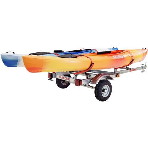 Malone EcoLight Trailer with 2 V-Style Kayak Carriers, Straps 5