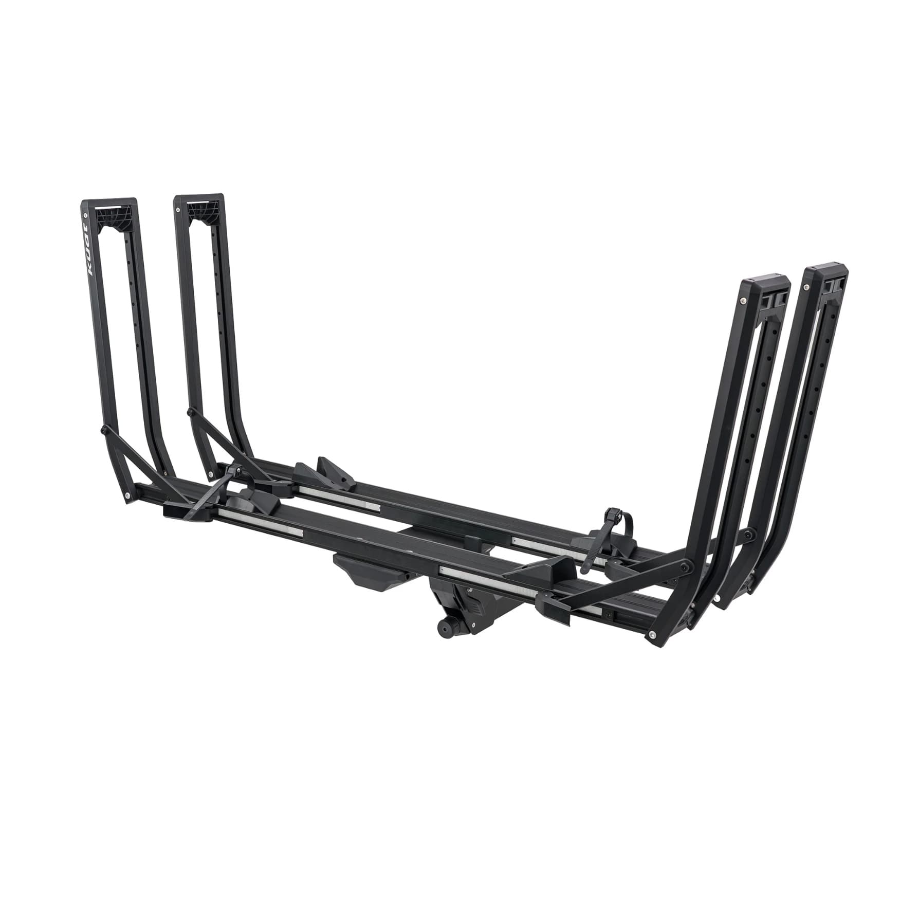 Kuat Piston Ion e-bike rack with arms up in front of white background angled view