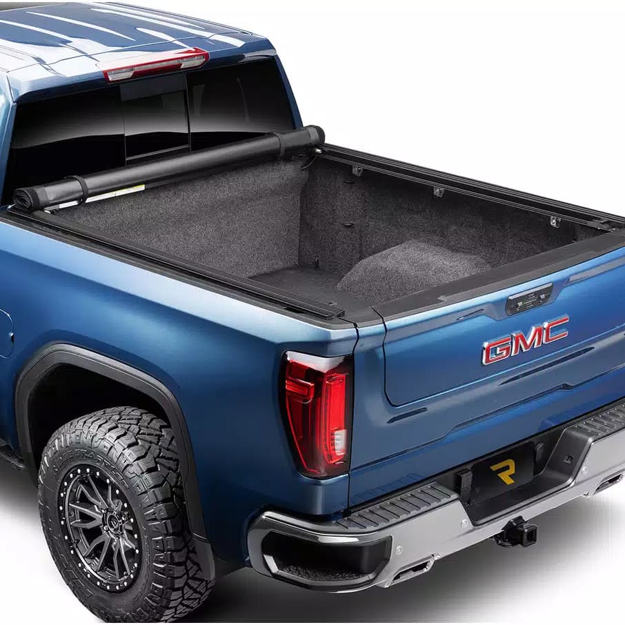 TruXedo Pro X15 TS Soft Roll-Up Tonneau Cover all the way rolled up