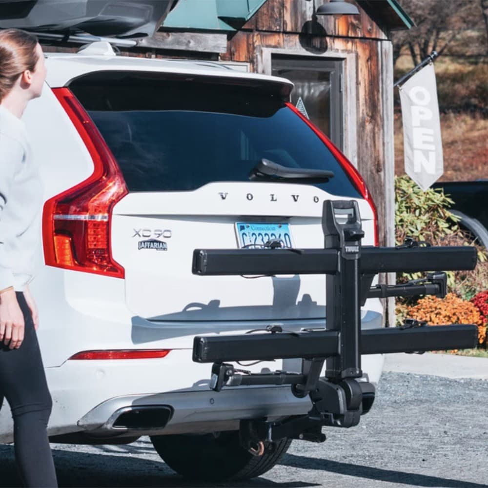 Thule Vero 2 Bike Hitch Rack Mounted and Tilted