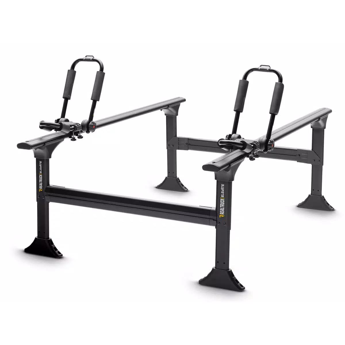 Elevate Kayak Rack installed on Elevate Truck Ladder Rack without a kayak