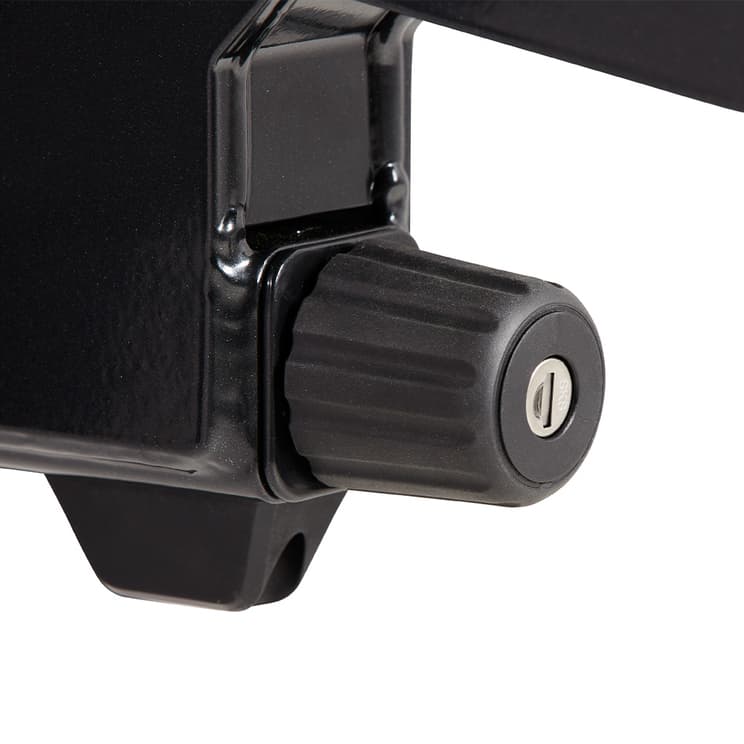 Close-up of hitch locking mechanism of StageTwo