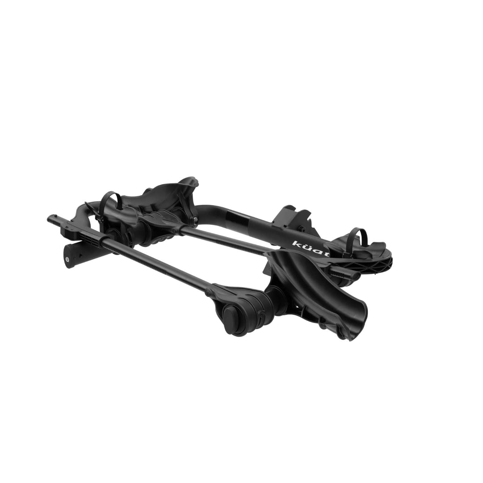 Transfer bike rack folded down on white background