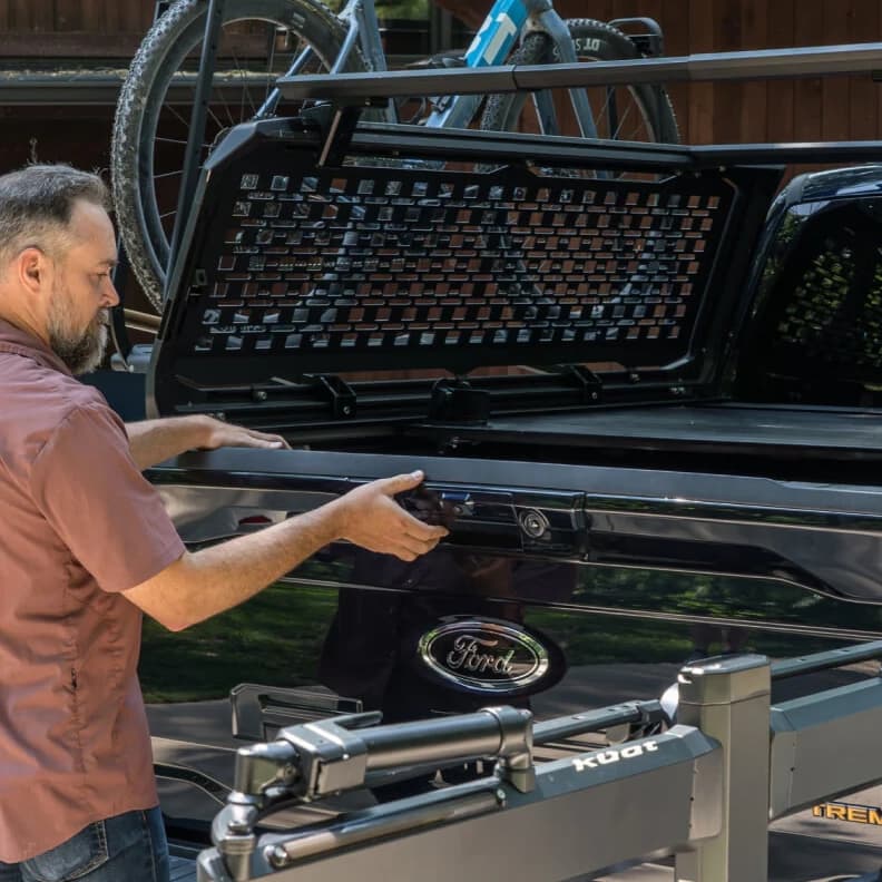 Kuat IBEX Tonneau Cover Adapter Kit for Pace Edwards UltraGroove Tonneau Covers Being Mounted