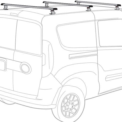 Vantech Ram ProMaster City 2015+ - 3 Bar Aluminum Ladder Racks J1547 2