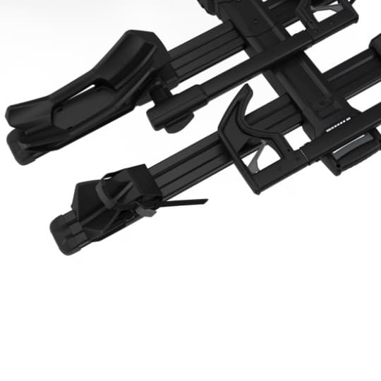 Close Up of bike tray on Thule Verse platform mounted bike hitch rack