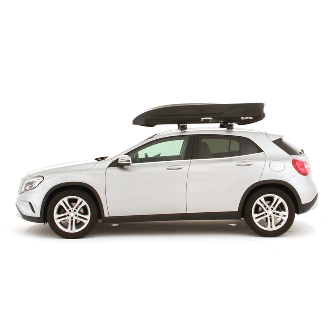 Inno Wedge Plus Cargo Box on White Mercedes side view